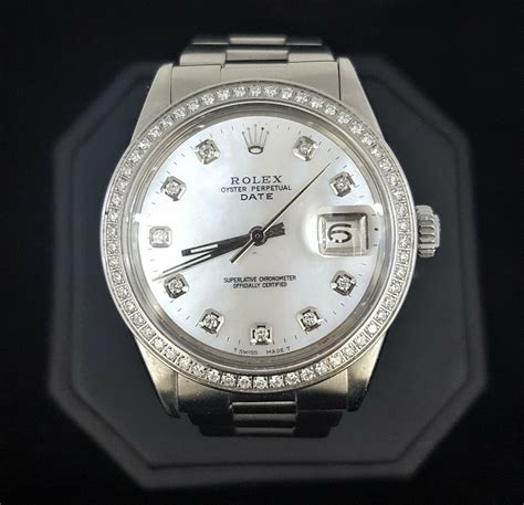 midsize rolex diamond bezel|genuine rolex bezel.